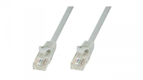 Patch cord Cat6 UTP 0,25m szary CCA