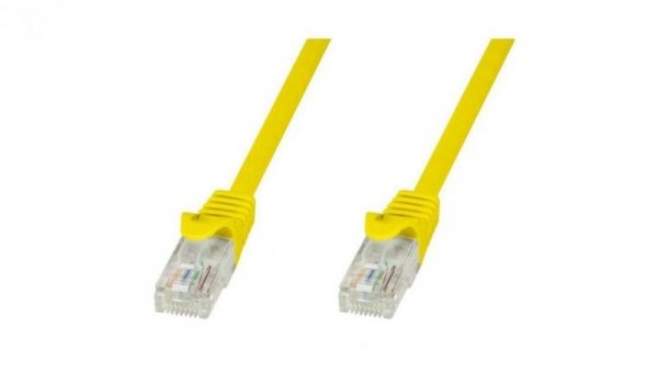 Patch cord Cat5e UTP 3m żółty CCA