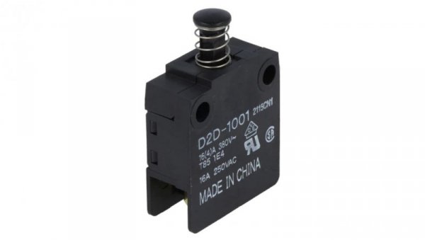 Przełącznik drzwiowy Poz 2 SPST-NO 16A/250VAC czarny śrubowy D2D-1001