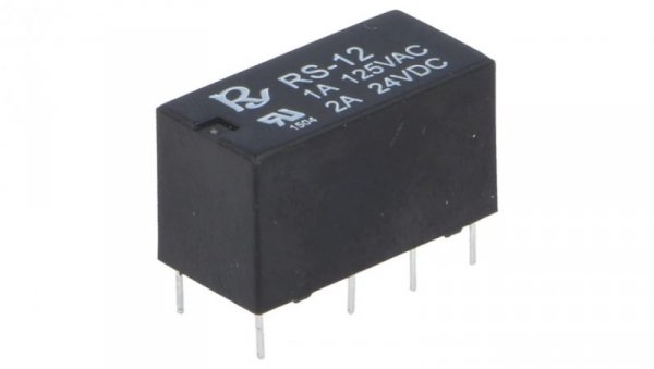 Przekaźnik elektromagnetyczny DPDT Ucewki 12VDC 1A/120VAC RS-12