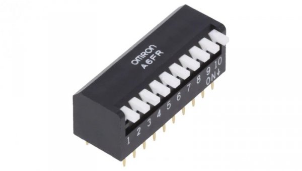 Przełącznik DIP-SWITCH Ilość sekcji 10 ON-OFF 0,025A/24VDC A6FR0104