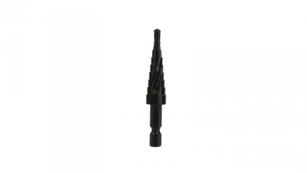 Wiertło wielostopniowe spiralne HSS M2 HEX 1/4 4-12mm (N-WWS0412-1)