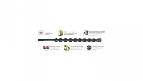 Wiertło do betonu K2 z uchwytem SDS-plus ø6x50/110 mm
