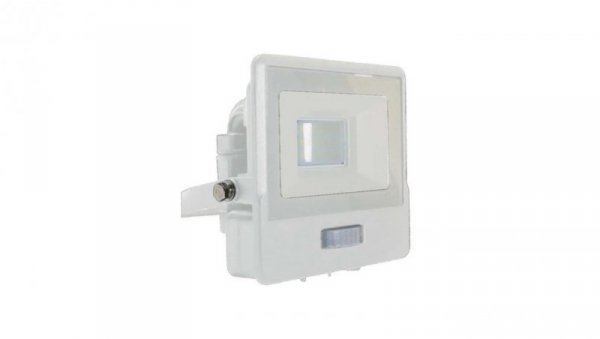 Projektor LED z czujnikiem ruchu 10W 735lm 6500K Dioda SAMSUNG IP65 Biały 5 Lat Gwarancji 20270