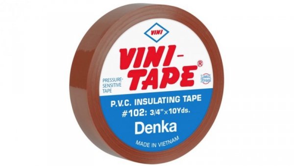 Taśma izolacyjna VINI-TAPE 19mm/10m brązowa WINYLOWA DENKA