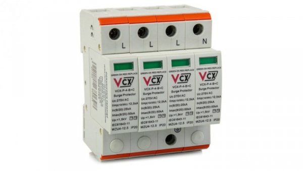 Ogranicznik przepięć Typ T1+T2 4P 12,5kA 1,5kV PRO VCXBC4P125KA