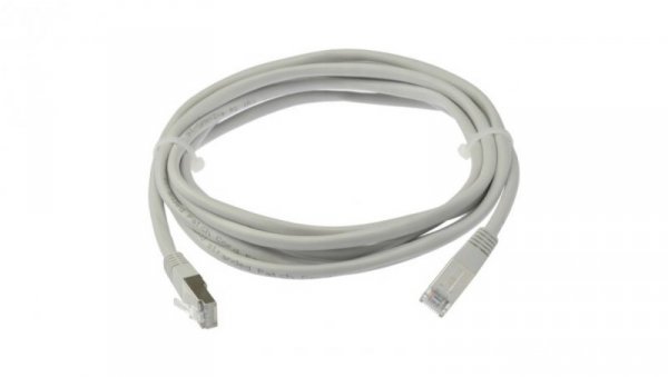 Patchcord FTP kat.5e kabel sieciowy LAN 2x RJ45 linka szary 3m