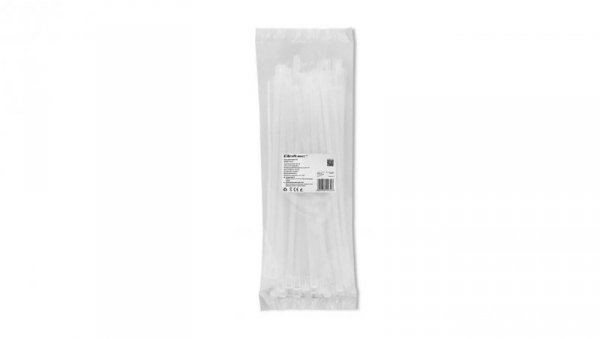 Qoltec Opaski zaciskowe wielorazowe/trytki 7.2*300mm Nylon66 UV Białe