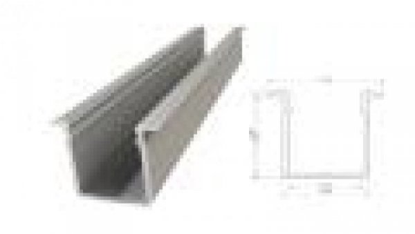 Wpuszczany profil ALU anoda srebrny 15x16mm 2010mm GROOVE anoda silver