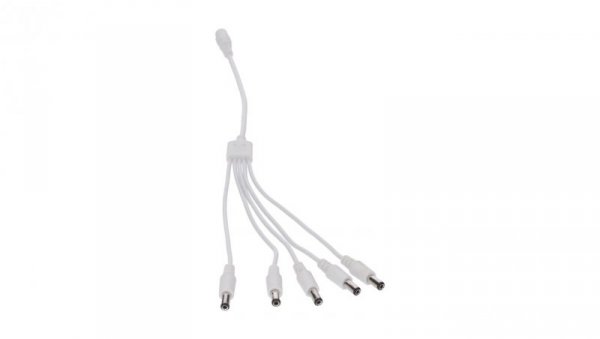 Rozgałęźnik DC 5.5X2.1 5W-1G biały 32cm 22/20awg