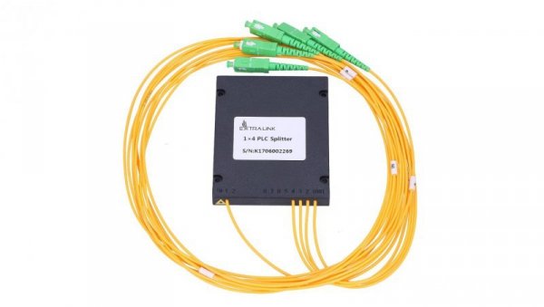 Splitter 2,0mm, 1,5m, G657A, moduł ABS Extralink 1:4 PLC SC/APC