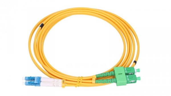Patchcord Jednomodowy, Duplex, G652D, PVC, 3mm, 2m Extralink LC/UPC-SC/APC