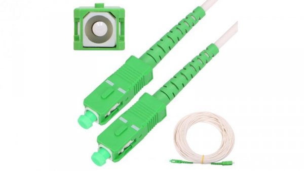Patchcord LSOH, Jednomodowy, Simplex, G.657A2, 3mm, 25m, biały Extralink SC/APC-SC/APC