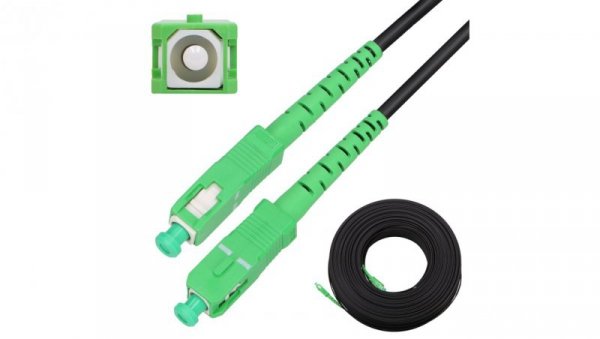 Patchcord Okrągły, wiszący, jednomodowy, Simplex, G.657A2, 70m Extralink SC/APC-SC/APC Round drop