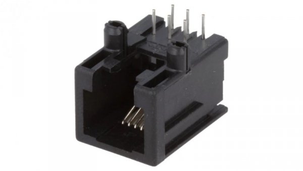 Gniazdo RJ12 6-pin niskoprofilowe Układ 6p6c na PCB THT 215876-1