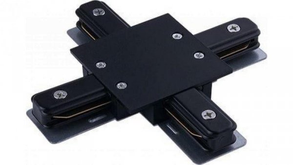 ŁĄCZNIK KRZYżOWY WPUSZCZANY CZARNY PROFILE RECESSED X-CONNECTOR BLACK 8837 Nowodvorski