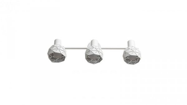 Reflektorki białe ozdobne na listwie sufitowej do salonu REUS LP-8069/3WS WH Light Prestige