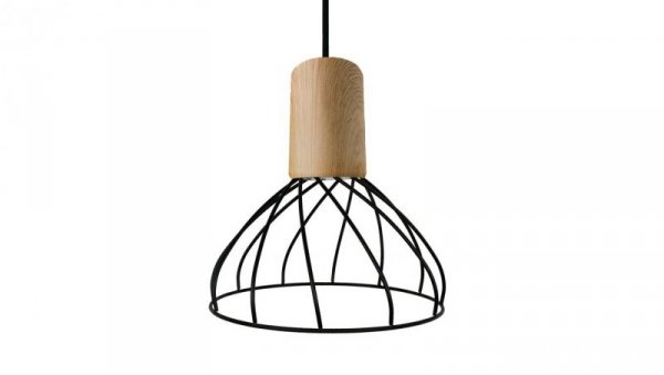 Lampa wisząca z drucianym eleganckim kloszem z serii MODERNO LP-1221/1P S BK Light Prestige