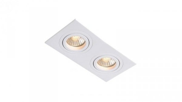 Podwójne podtynkowe oczko białe METIS do korytarza 2xGU10 LP-2780/2RS WH Light Prestige