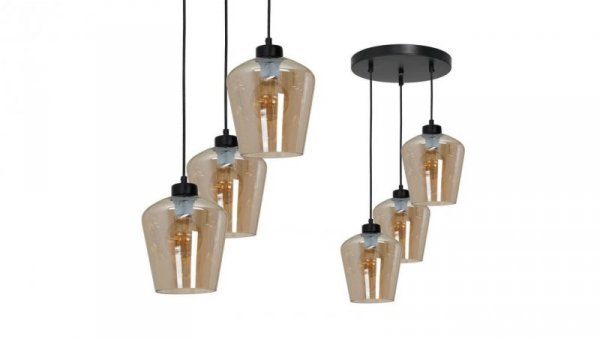 Lampa wisząca SANTIAGO AMBER 3xE27 MLP6613 Milagro