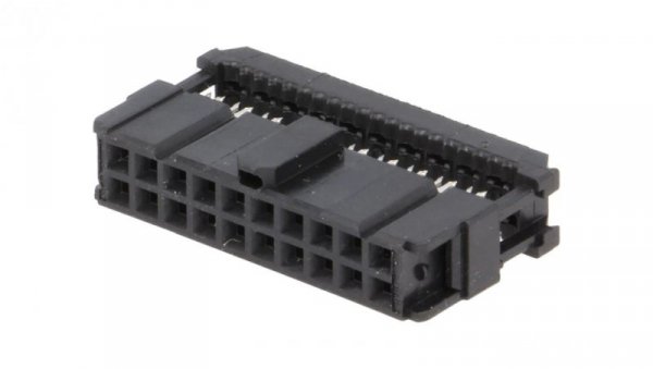 Wtyk IDC żeńskie 20-pin IDC na taśmę 1,27mm złocony czarny 1658621-4