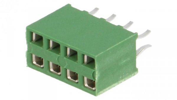 Złącze kołkowe HV-100 żeńskie 8-pin proste 2,54mm THT 2x4 215307-4
