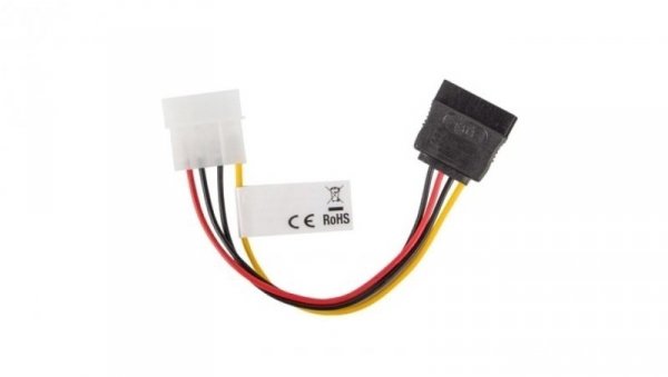 Kabel zasilający wtyk MOLEX - gniazdo SATA 15cm LANBERG