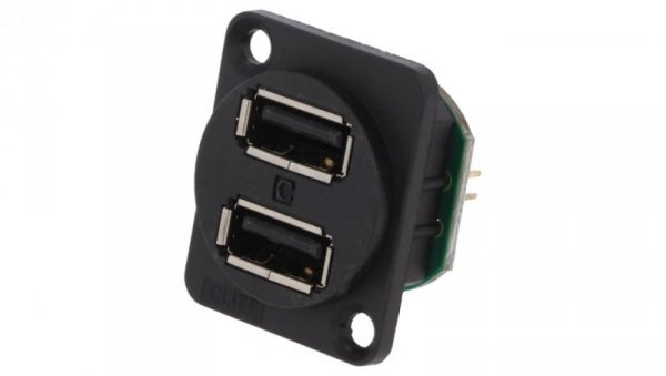 Gniazdo USB A na panel otwór pod śrubę stożkową przykręcany CP30100