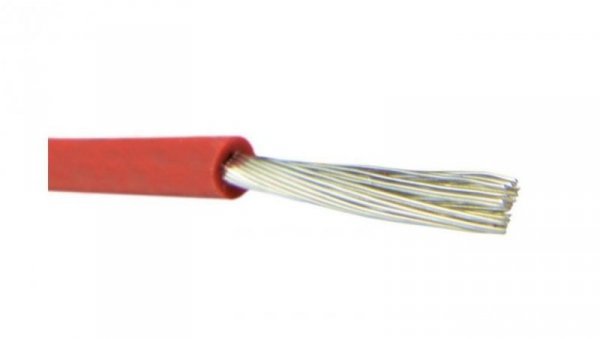 Kabel silikonowy SIF 180C 300/500V 10 ciepłoodporny LSOH czerwony linka TKD /100m/