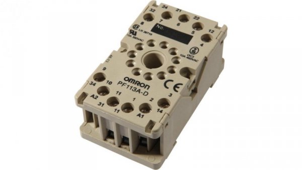 AV000046, Akcesoria, gniazdo przekaźnikowe, podstawa wtykowa, 27x65x38mm, 300V, złącze śrubowe 11pin, IP20, szyna DIN 35mm