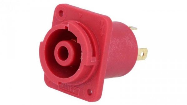 Złącze okrągłe konektory 4,8mm lutowanie CLIFFCON 20A 250VAC FCR2069