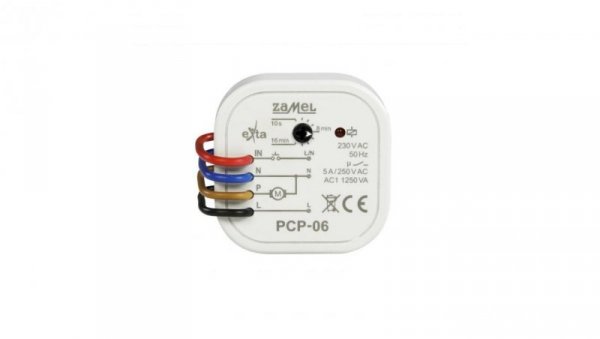 przekaźnik czasowy do sterowania wentylatorem, dopuszkowy, 5A, 230V AC PCP-06