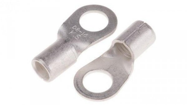 Zacisk oczkowy rozmiar przewodu 16mm2 O 8.4mm nieizolowany średnica wew 8.4mm RS PRO /25szt./