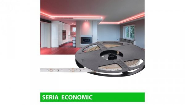 Taśma Led wodoodporna 12V 60W 300led czerwona mocna rolka 5m