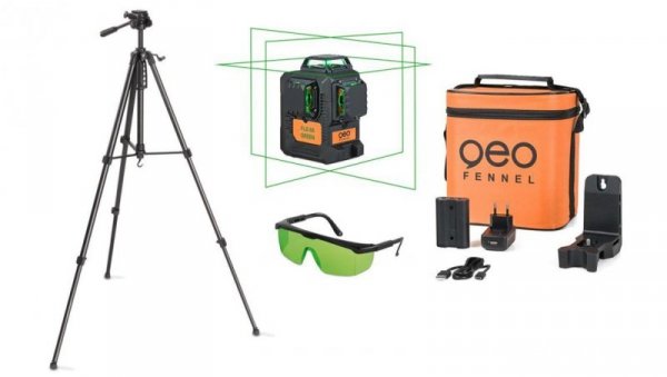 Zielony laser krzyżowy płaszczyznowy 3D 3x360 FLG 6X-GREEN zestaw L84-easy