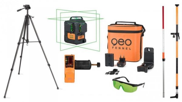 Zielony laser krzyżowy płaszczyznowy 3D 3x360 FLG 6X-GREEN zestaw L87-maxi