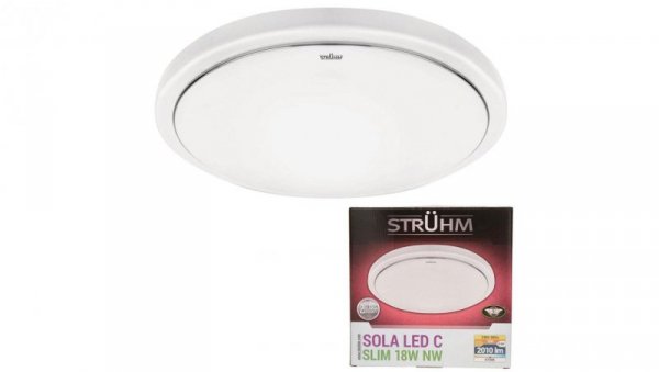Lampa plafon sufitowy natynkowy okrągły SOLA LED slim C 18W 03517 STRUHM