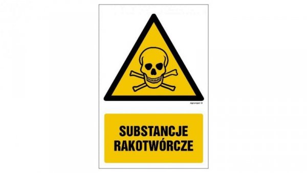 ZNAK - GF007 Substancje rakotwórcze 50 x 75 cm FS - Folia samoprzylepna foto.