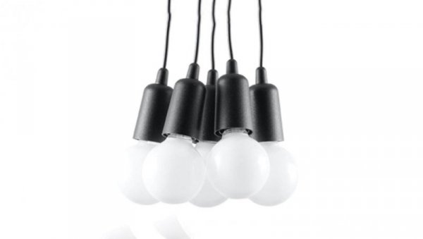 Lampa wisząca DIEGO 5 czarna
