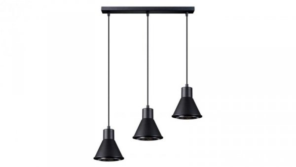 Lampa wisząca TAZILA 3 czarna ES111