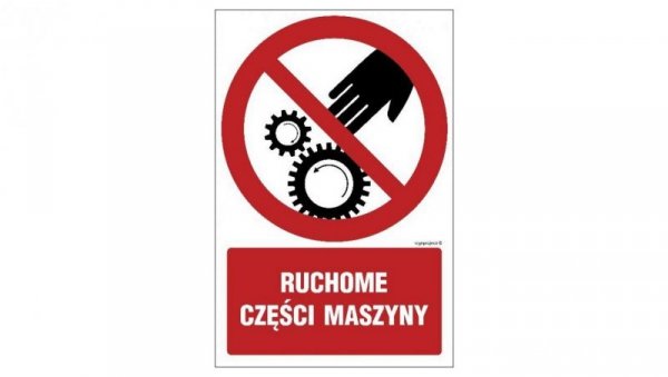ZNAK - GC072 Ruchome części maszyny 70 x 105 cm FN - Folia samoprzylepna