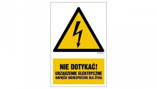 ZNAK - HA024 Nie dotykać 50 x 75 cm PN - Płyta 1mm