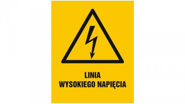 ZNAK - HA029 Linia wysokiego napięcia 60 x 75 cm PN - Płyta 1mm
