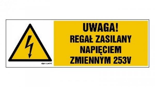 ZNAK - HB024 Nie wchodzić wysokie napięcie 45 x 15 cm PN - Płyta 1mm