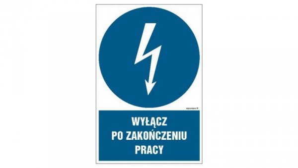 ZNAK - HE017 Używaj narzędzi o napędzie elektrycznym zasilanym napięciem 24V 35 x 52,5 cm PN - Płyta 1mm