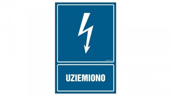 ZNAK - HG003 Uziemiono 50 x 75 cm PN - Płyta 1mm