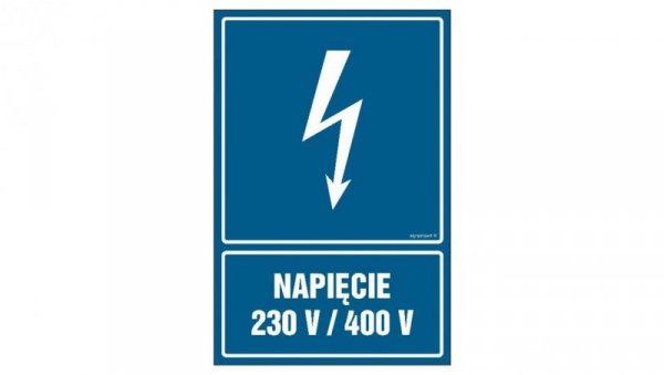 ZNAK - HG024 Napięcie 230V/400V 50 x 75 cm PN - Płyta 1mm