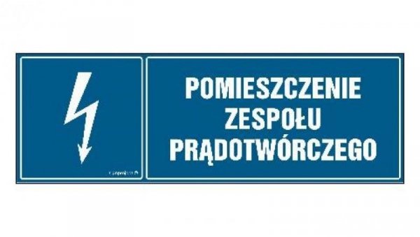 ZNAK - HH048 Pomieszczenie zespołu prądotwórczego 20 x 6,7 cm PN - Płyta 1mm