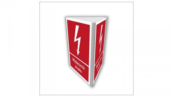 ZNAK - BC807 Wyłącznik prądu (3D dościenny) 35 x 52,5 cm PS - Płyta 1mm foto.