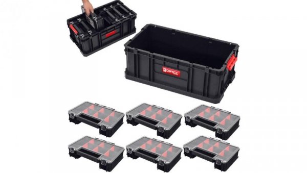 Skrzynka narzędziowa modułowa otwarta 26L TWO BOX 200 + 6 x organizatorów TWO MULTI QBRICK SYSTEM